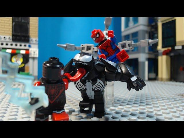 The Spider Men VS Venom (Lego Stop Motion)