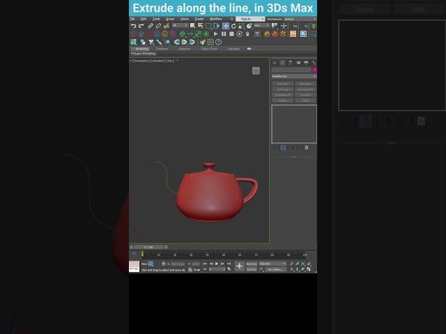Mastering Extrude Along Line: Streamlining Geometry in 3ds Max #shorts  #3dsmax #tips #extrude