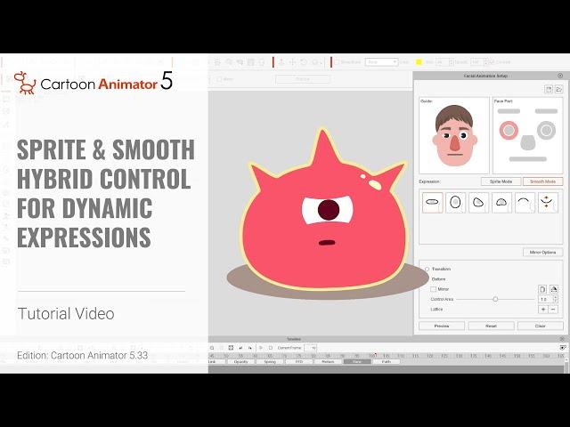 Sprite & Smooth Hybrid Control for Dynamic Expressions | Cartoon Animator 5 Tutorial