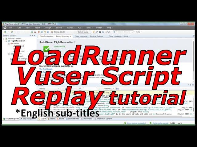 LoadRunner VuGen Tutorial-LoadRunner Vugen-Loadrunner Scripting Tutorial-Loadrunner Scripting Replay