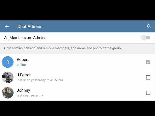 How to change the administrator of a group in Telegram