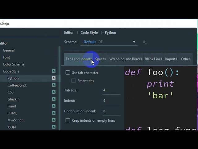 Pycharm convert tabs to spaces automatically