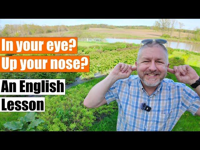 In your eye? Up your nose? An English Lesson!