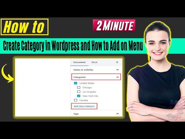 How to create category and add on Wordpress menu 2024