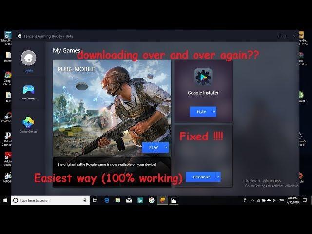 How to fix "Pubg downloading over and over again on tencent gaming buddy"