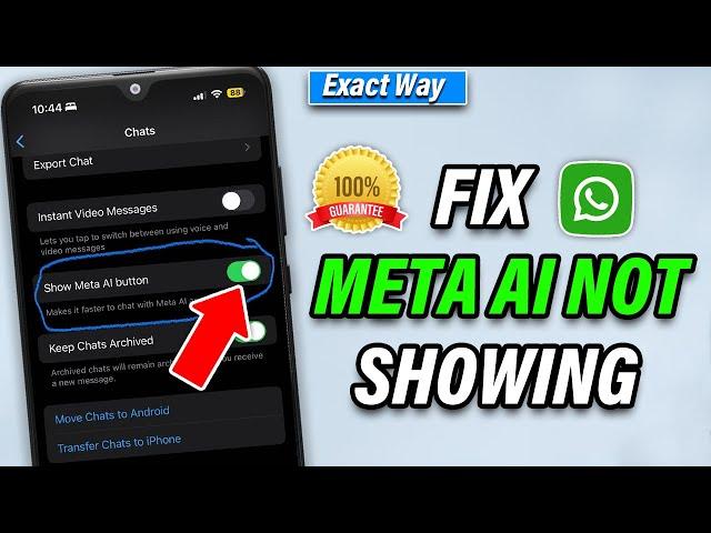 How to Fix Meta AI Not Showing on Whatsapp [ 100% Solved ] How to get Meta AI on Whatsapp