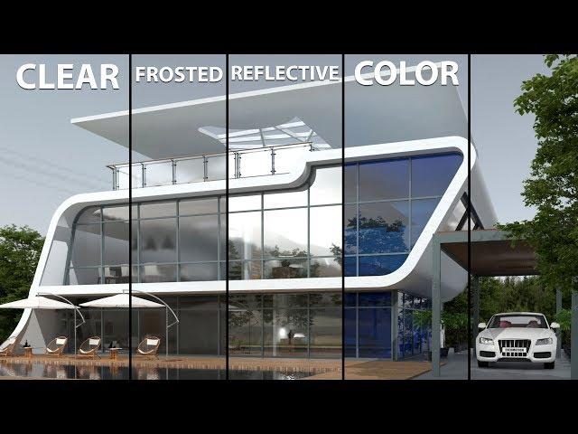 V-Ray 3Dsmax Exterior Glass Tutorial | Clear.Frosted,Reflective,Colored Glass