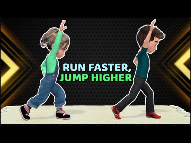 RUN FASTER, JUMP HIGHER - HIGH ENERGY KIDS WORKOUT