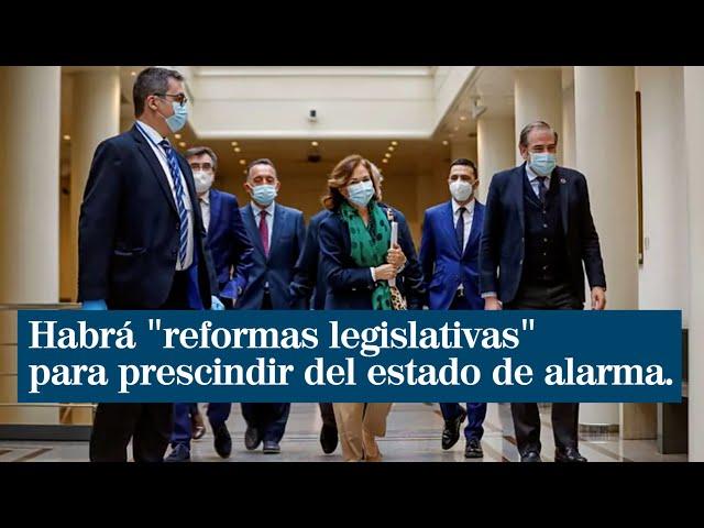 Carmen Calvo anuncia "reformas legislativas" para prescindir del estado de alarma a final de junio