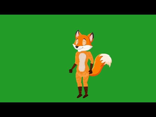 02 fox man green screen cartoon character green screen cartoon free