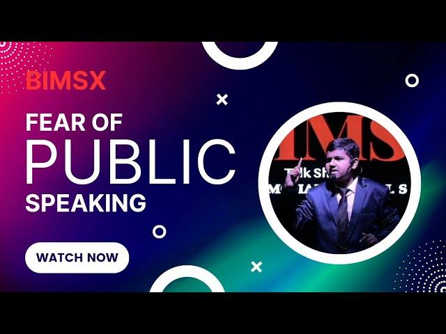 Fear of Public Speaking by Althaf Alam | BIMSx Talk Show | Educational Fest 2024 | BIMS Kaliakkavila