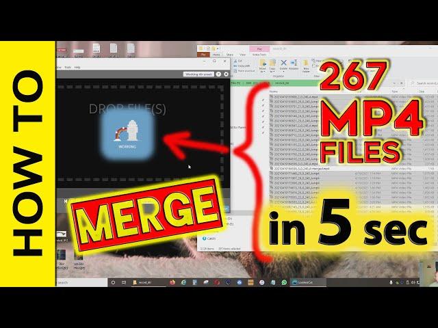 How to Join Merge Multiple MP4 files in Seconds without Re encoding