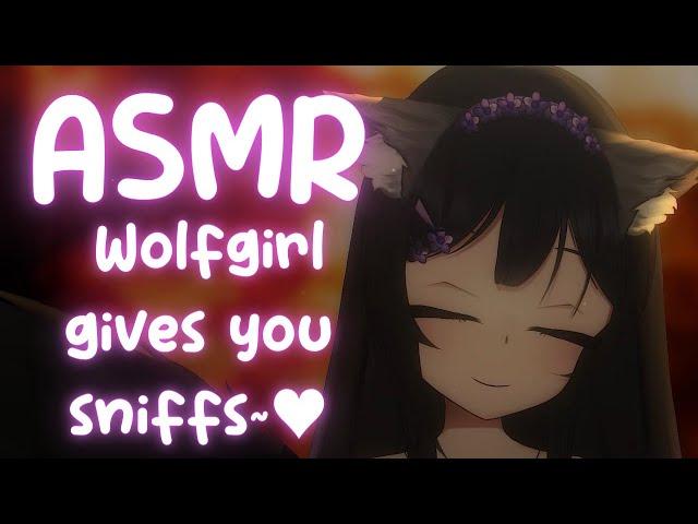 [ASMR] Wolfgirl gives you sniffs and personal attention  close whispers & sniffing