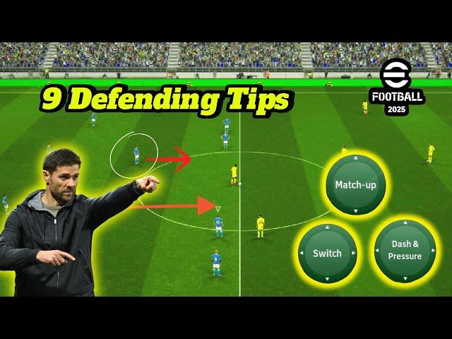 9 Defending Tips & Tricks To Make you Pro!! eFootball 2025 Mobile