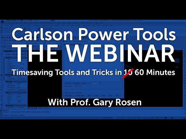 The Best of Carlson Power Tools – The Webinar