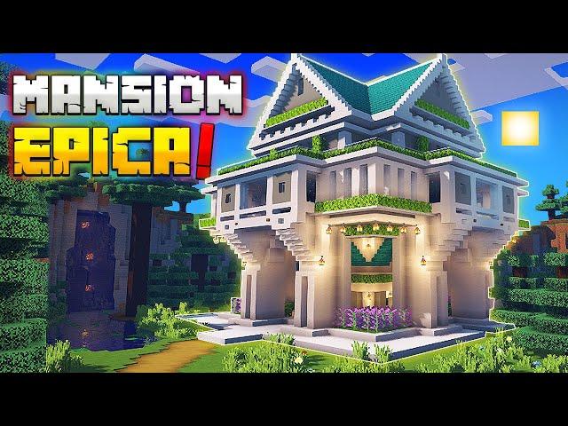 MINECRAFT: COMO HACER UNA ÉPICA Y ENORME MANSIÓN LUJOSA! | HAZ LA CASA MAS ÉPICA DE TODO MINECRAFT!