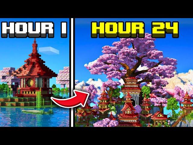 I Built for 24 Hours Straight in Minecraft