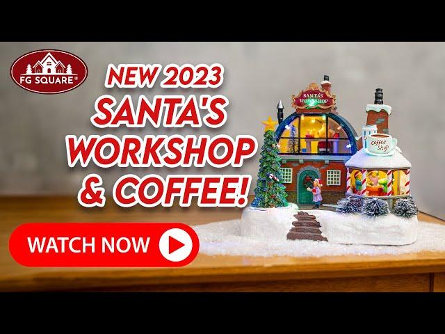 Santa's Workshop & Coffee Village - Animated Christmas Magic | FG Square Villages