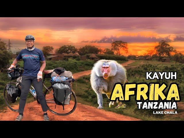 Kayuh Afrika: Takut kena serang BABOON!! Tasik Chala border Kenya-Tanzania (Season IV: Tanzania)EP.5