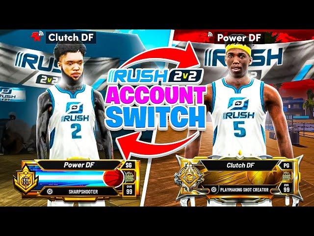 I SWAPPED ACCOUNTS w/ CLUTCH DF TO WIN 2v2 RUSH & BECAME THE BEST LEGEND GUARD ON NBA 2K21