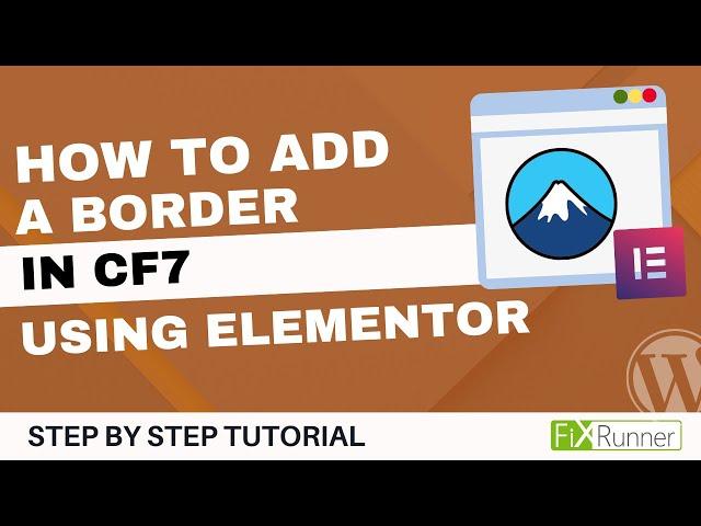 How To Add A Border In Contact Form 7 Using Elementor