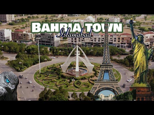 Bahria Town Islamabad | Relaxing Drone Footage | Eiffel Tower | Dera Clock Tower | Statue of Liberty