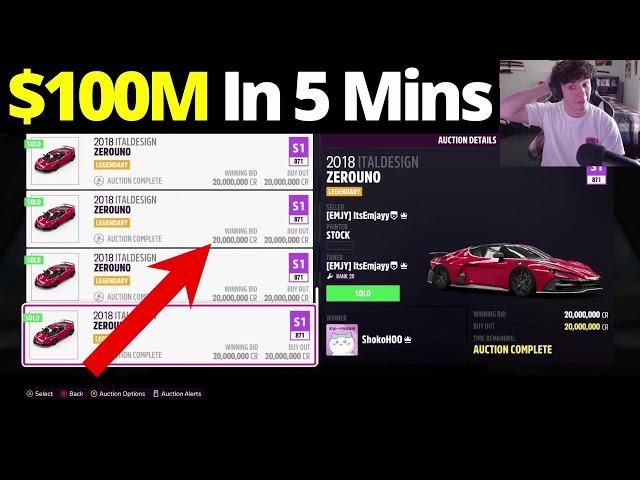 How Fast Can I Make *100,000,000 CR* In Forza Horizon 5!