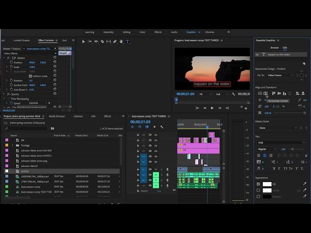 Premiere Pro Graphics Master Styles - Change All Titles At Once