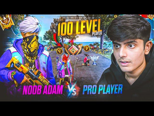 Noob Adam vs Pro Golden Elite Pass  Emotes Verses लेकिन सामने 100 Level Emote  Garena free fire