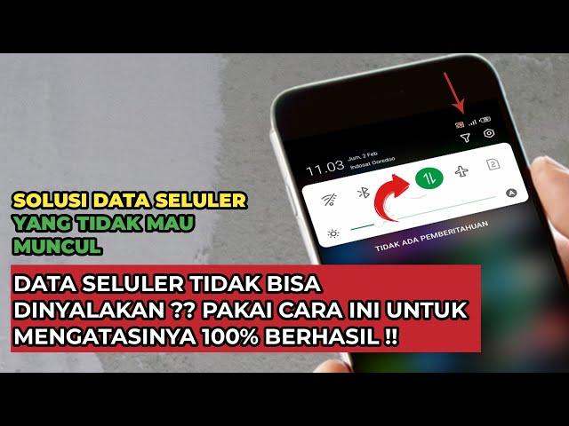 Cara Menyalakan Data Seluler yang Tidak Bisa Menyala di Hp Android | Data Seluler Tidak muncul