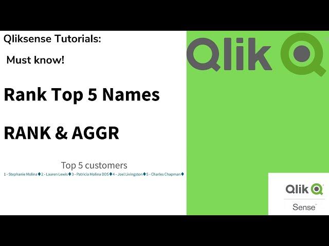 Get the Top Ranked names RANK & AGGR in QLIK Sense