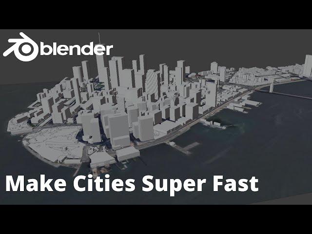 Create any City in Blender super fast with Blender GIS Addon