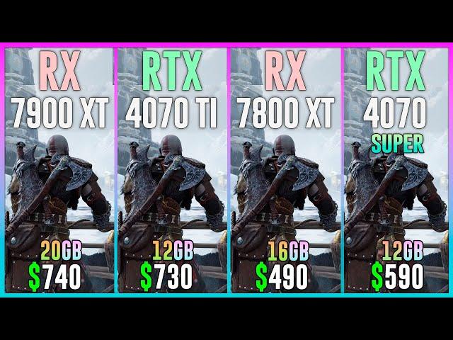 RX 7900 XT vs RTX 4070 TI vs RX 7800 XT vs RTX 4070 SUPER - Test in 20 Games