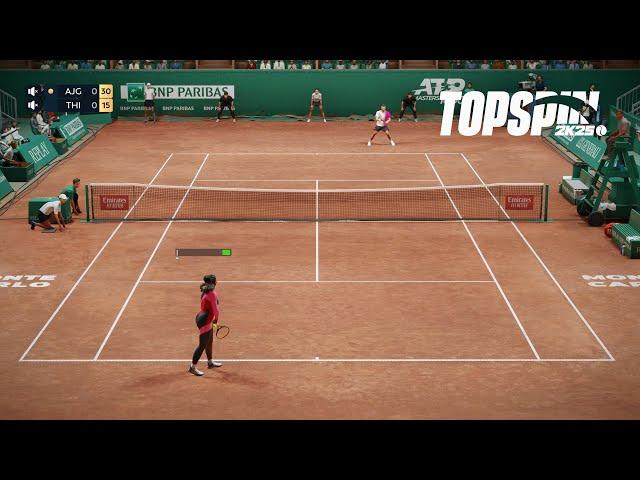 Top Spin 2K25 - Serena Williams Vs Ben Shelton - Monte Carlo Masters - 2K Tour Online Gameplay (PS5)