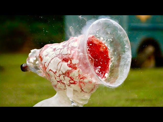 Supersonic Golf Ball to the Forehead at 82,000 FPS - The Slow Mo Guys @KentuckyBallistics