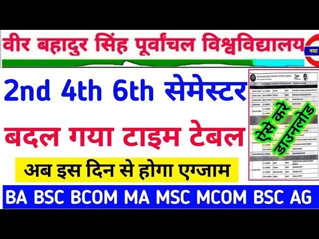 Vbspu Exam डेट चेंज|Vbspu News Today|Vbspu Time Table 2024|Vbspu Exam Date 2024|Vbspu Result 2024