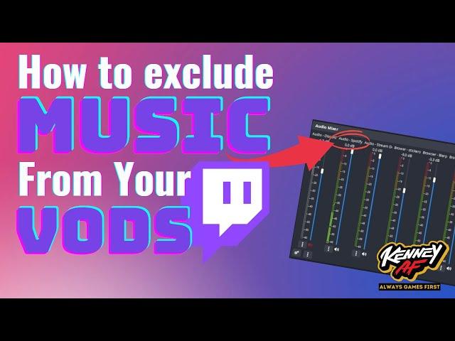 Exclude Music from Twitch VOD in OBS Studio 29.0.0 and 28.1