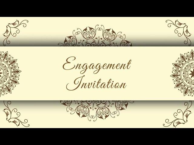 Best Engagement Invitation Video | Free Engagement Invitation video 28 | Free & Blank