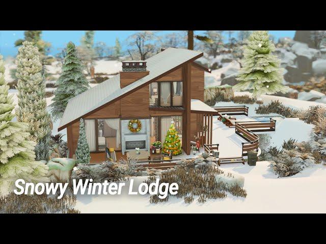 Modern Winter Family Lodge | The Sims 4 Stop Motion House Build No CC