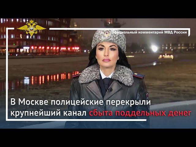 Ирина Волк: В Москве полицейские перекрыли крупнейший канал сбыта поддельных денег