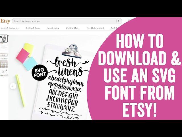 How to Download & Use An SVG Font from Etsy with Your Cricut & Silhouette Machines!