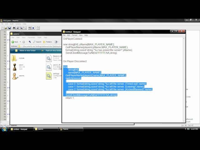 SA-MP Tutorial- Adding a Joining Message And Disconnecting Message