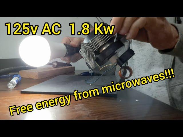 DIY-Free energy generator using microwave valve