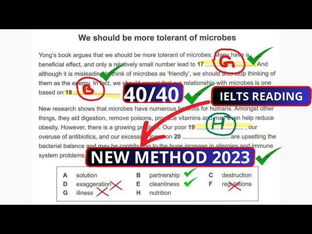 Big Breaking get 40/40 correct now in ielts reading| ielts reading tips and tricks 2023| new method|