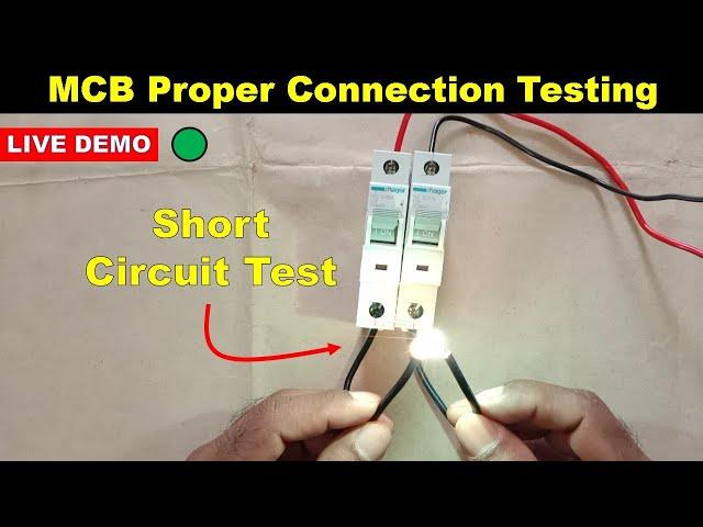MCB Live  Tripping Test | Proper Connection of MCB @ElectricalTechnician