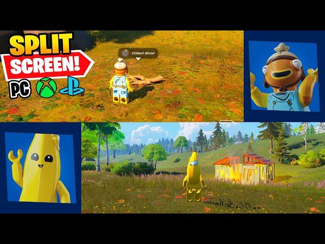 How To Play Split Screen in Fortnite LEGO MODE! (PS4, PS5, XBOX, NINTENDO SWITCH, PC)