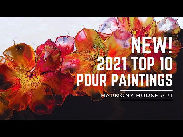 (571) NEW! Top 10 Acrylic Pouring Viewer Favorite Videos of 2021 Compilation! Harmony House Art