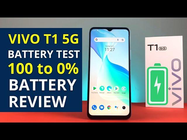 Vivo T1 5G Battery Drain Test from 100 to 0 in English