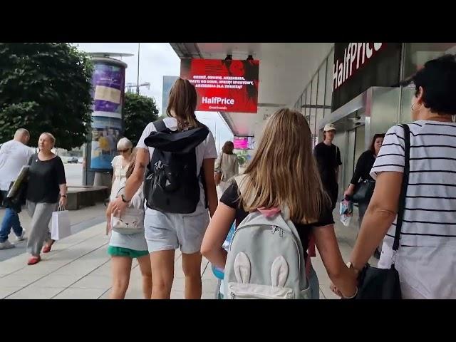 Warsaw City Walk | Poland Capital Summer Central Street Walk 4K HDR 60fps August 2022