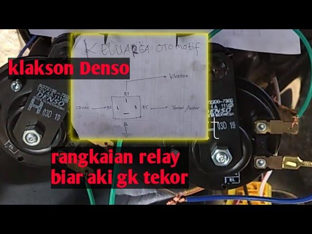 Cara pasang relay klakson motor-rangkaian relay klakson denso